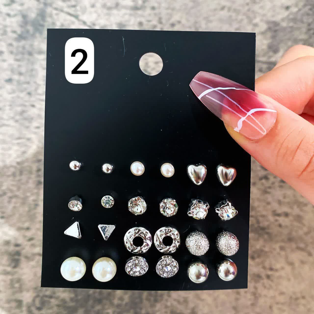 پک اقتصادی گوشواره سوزنی و حلقه ای