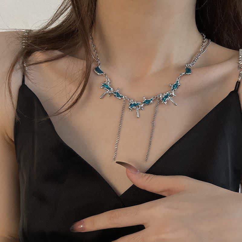 گردنبند استیل 925 نماد آب - Image 3