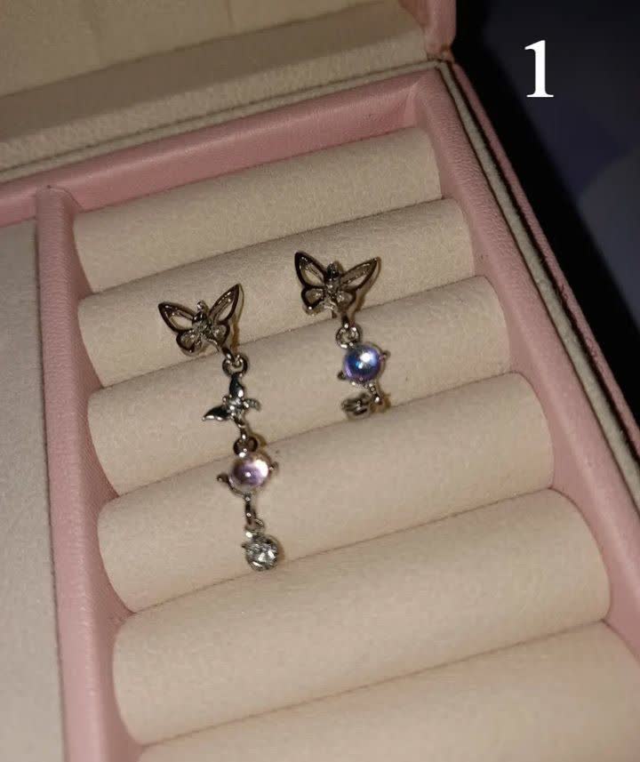 گوشواره پروانهای نگیندار زنانه | شیک، خاص و پینترستی - Image 2