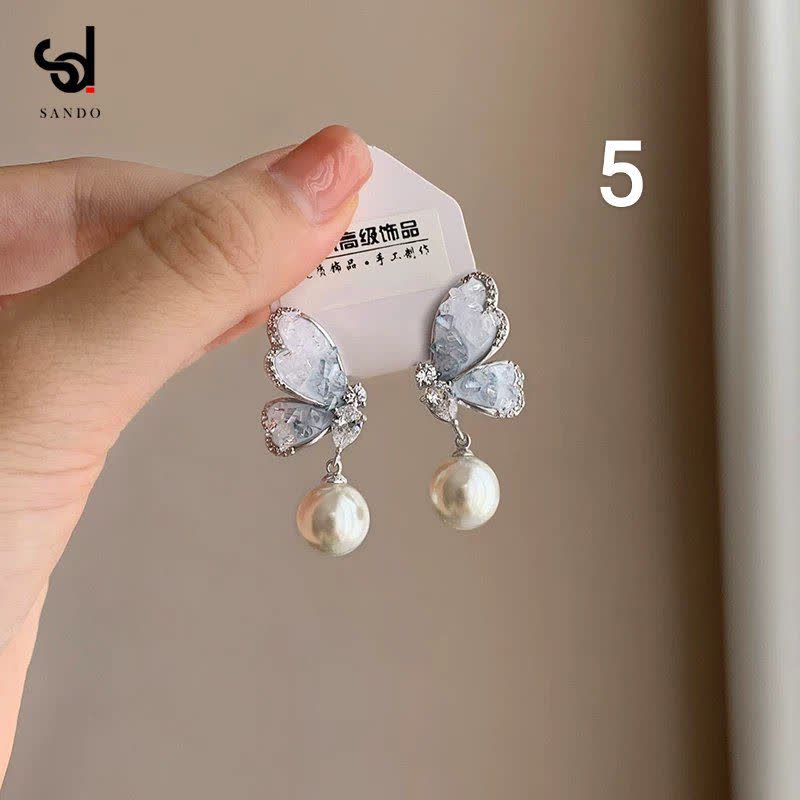 گوشواره پروانهای نگیندار زنانه | شیک، خاص و پینترستی - Image 5