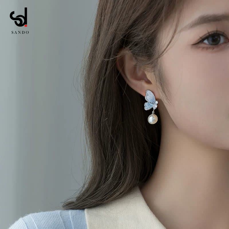 گوشواره پروانهای نگیندار زنانه | شیک، خاص و پینترستی - Image 7