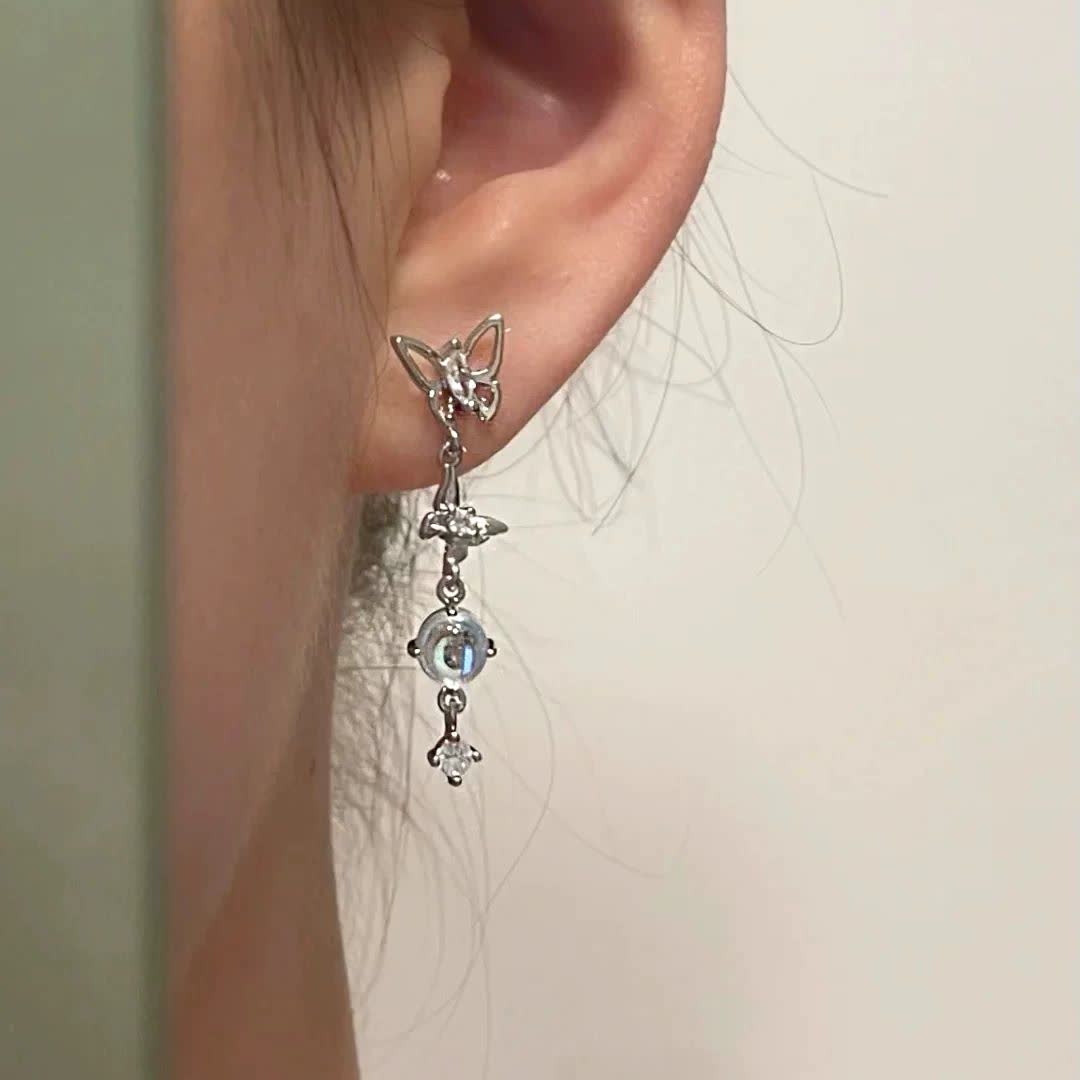 گوشواره پروانهای نگیندار زنانه | شیک، خاص و پینترستی - Image 6