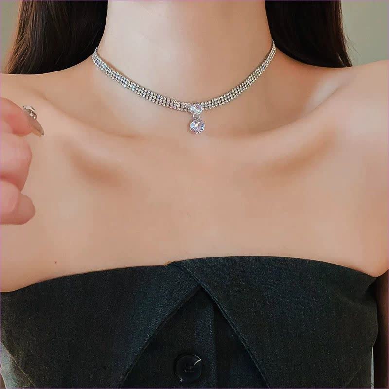 چوکر نگینی استیل ضد حساسیت - Image 3