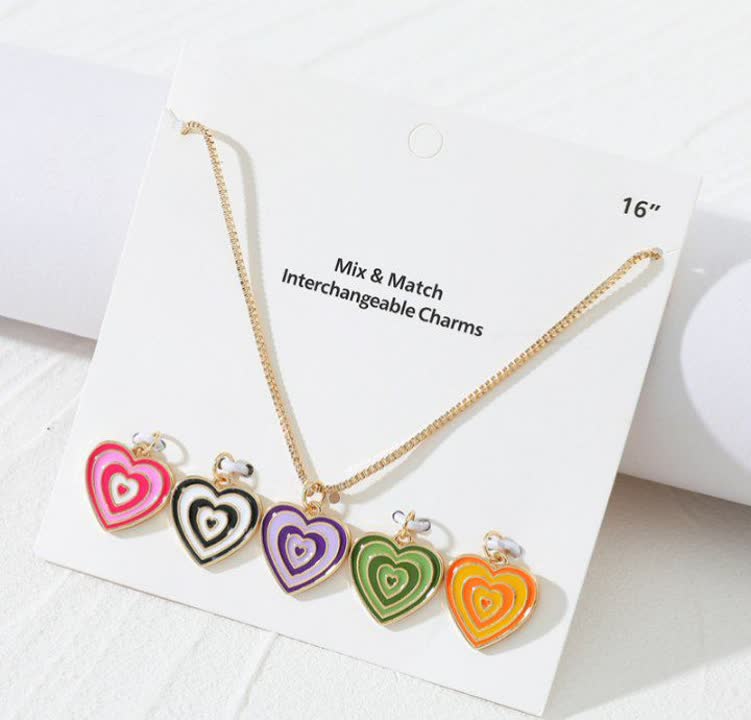 پک گردنبند و پلاک رنگارنگ