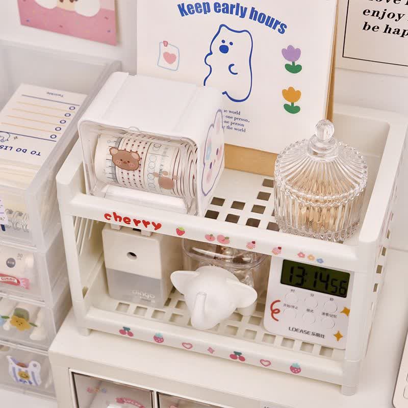 قفسه نظم دهنده رومیزی | قفسه نظم دهنده دو طبقه - Image 2